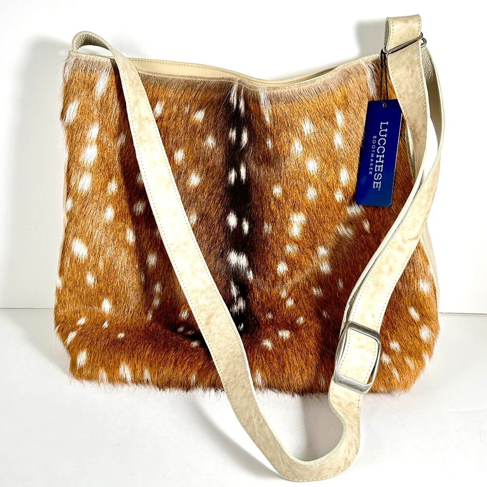 MEDIUM AXIS ADJUSTABLE LEATHER SHOULDER BAG by Lucchese, STYLE NO. BH8508-2096